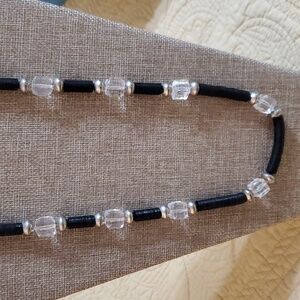 Kenneth Lane Black Sequin & Bead Necklace